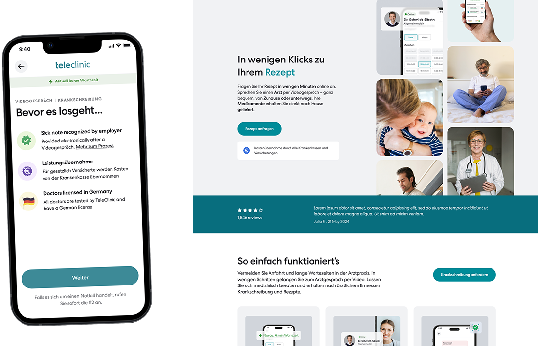 Screenshot of the use case Teleclinic
